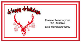 Christmas Happy Holidays Reindeer Antlers Cards  8